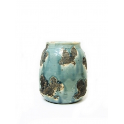 Wazon gliniany ceramiczny szkliwiony Niebieski 21cm